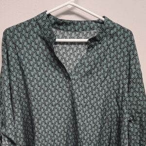 Women's Green Patterned Blouse size 4XL